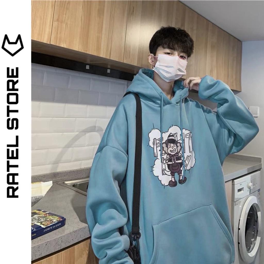 Áo Hoodie Nỉ Bông Nam Nữ Chú Hề Unisex Form Rộng