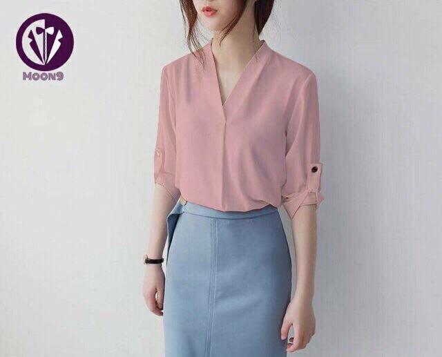 ÁO CỔ V TAY LỠ