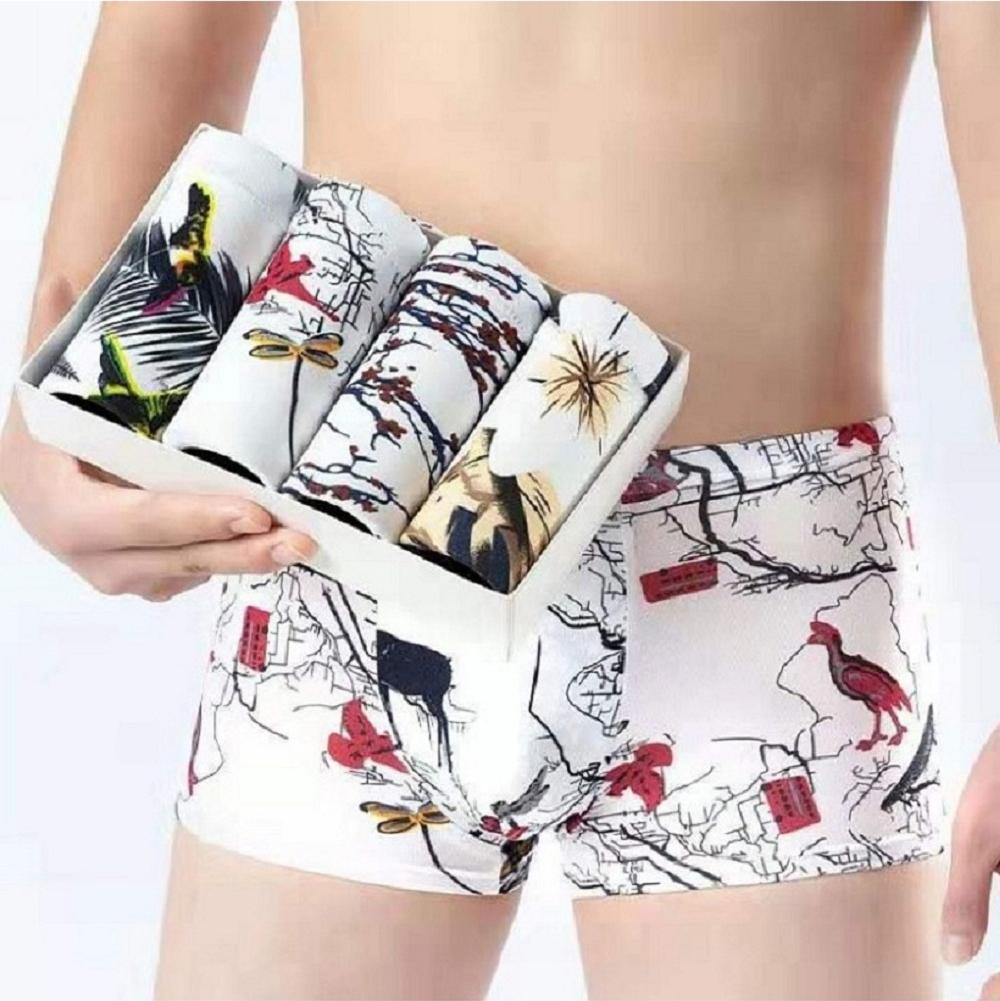 COMBO 4 QUẦN LÓT BOXER NAM cao cấp chất vải mềm mịn, hút mồ hôi tốt, kiểu dáng quyến rũ L2893