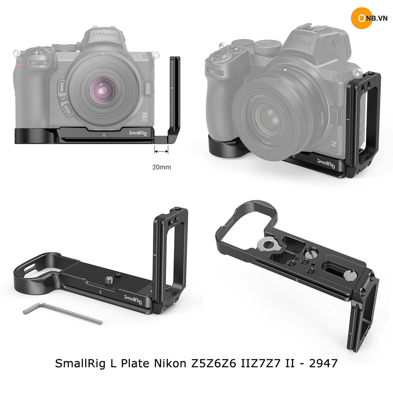 SmallRig L Plate dành cho  Nikon Z5 Z6 Z6II Z7 Z7II - 2947 - Hàng Chính Hãng