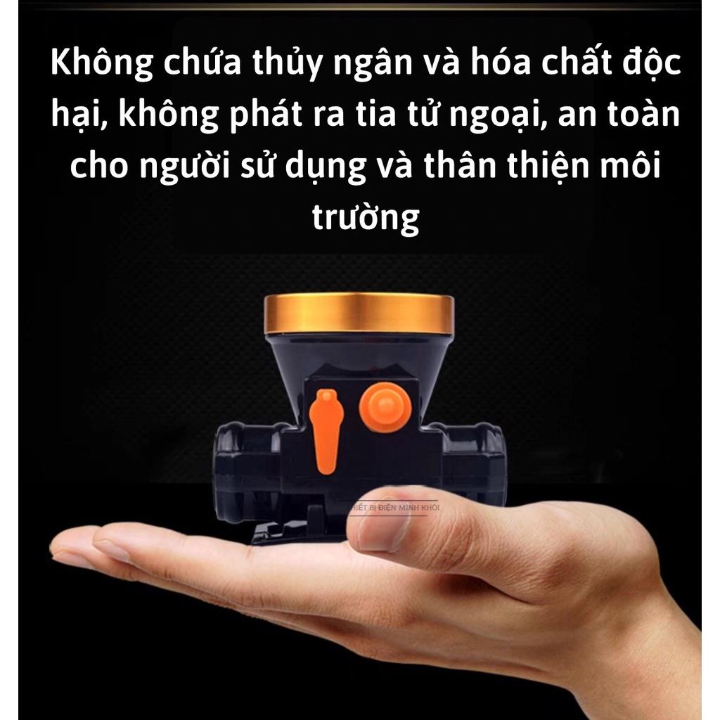 Đèn Pin Đội Đầu Siêu Sáng Sạc Điện, đèn pin đội đầu sạc điện pin trâu, den doi dau pin trâu