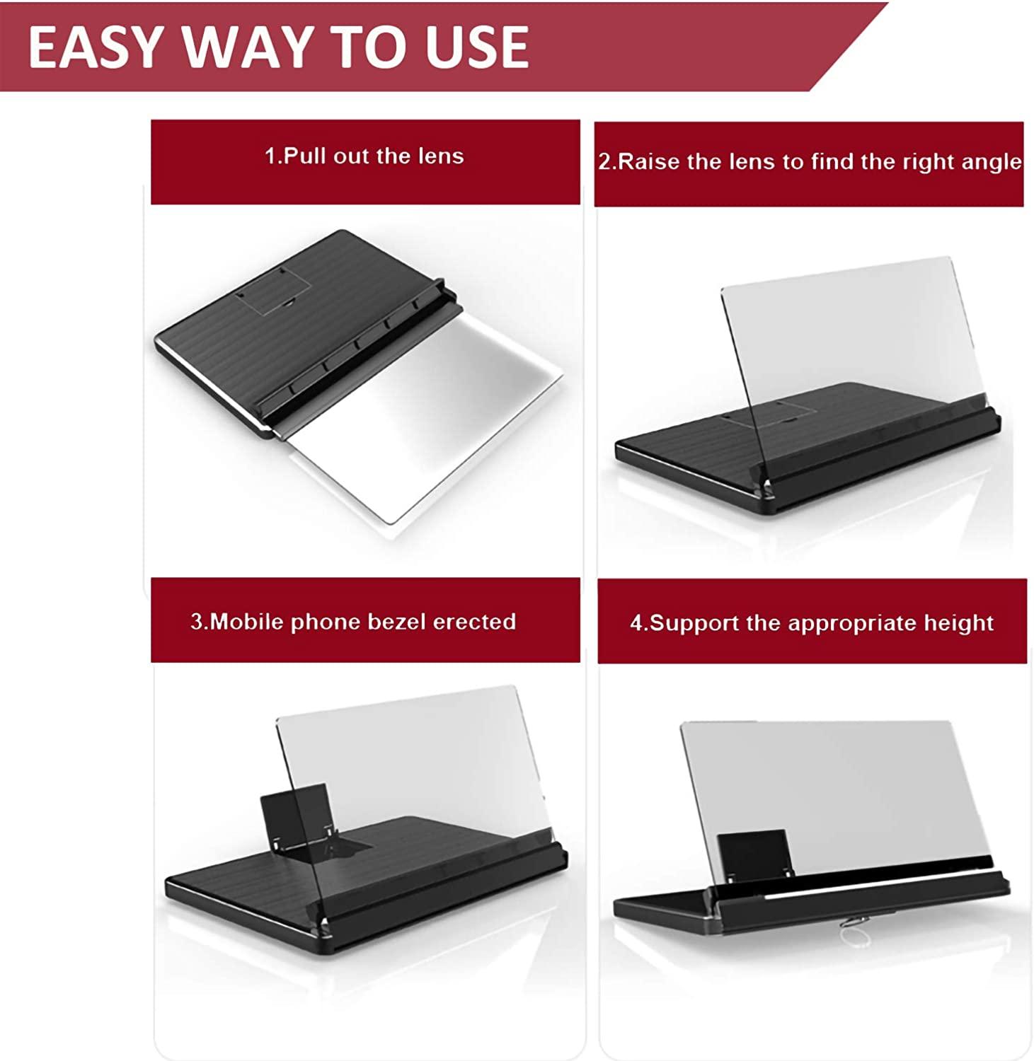 Kính lúp màn hình điện thoại, Bộ khuếch đại màn hình 3d 12 inch
