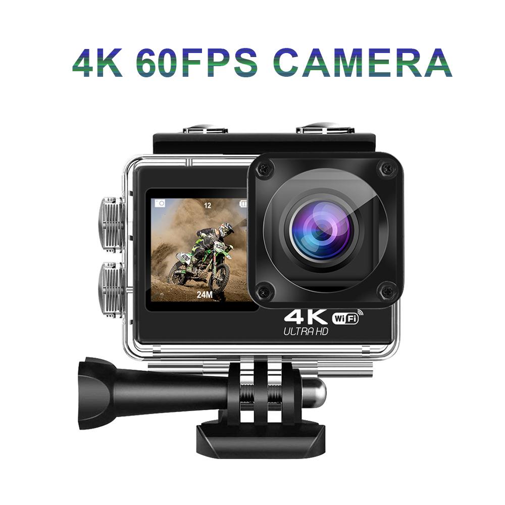 Camera hành động 4K 60fps với màn hình điều khiển từ xa máy ảnh thể thao chống nước máy quay máy ghi hình thể thao camera cam