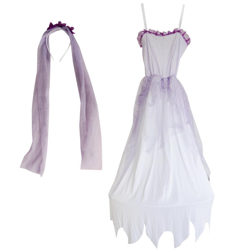 Halloween Zombie Ghost Bride Costume Dress Cosplay Halloween Fancy Dress