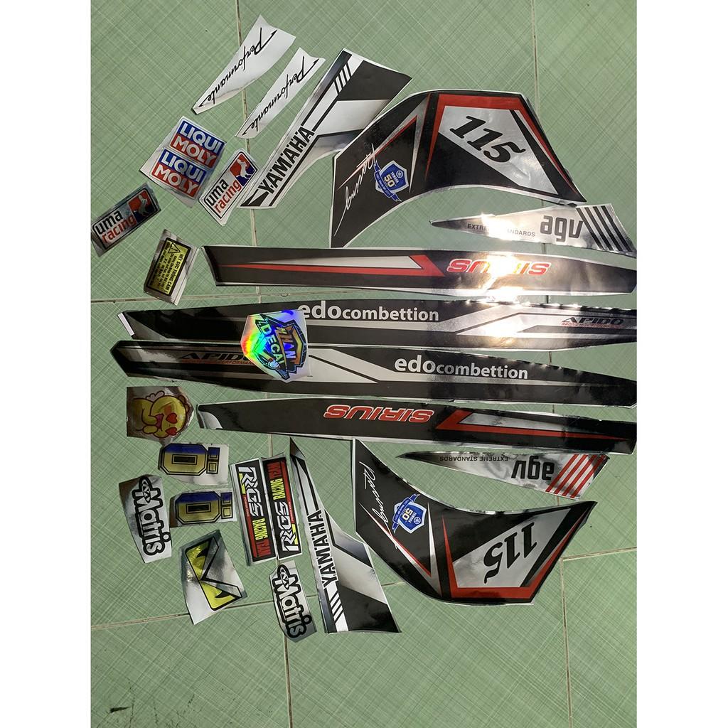 Tem sirius fi đỏ đen bạc crom