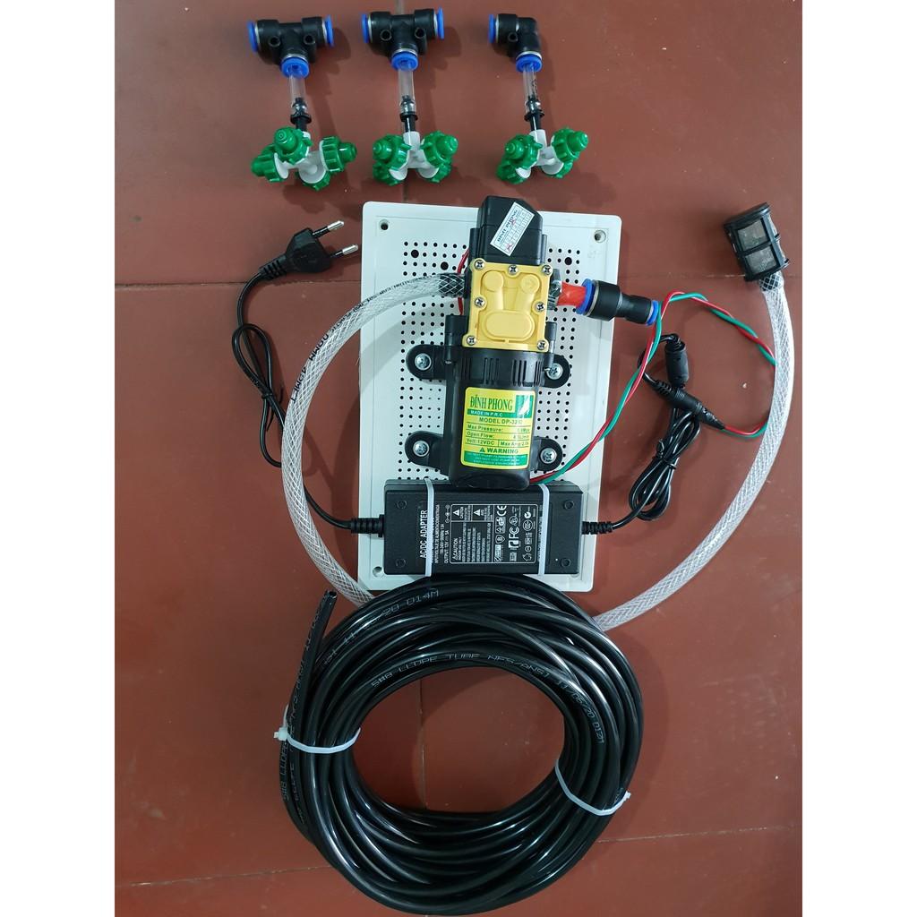 Compo máy tưới lan 4 hướng 3 bec tưới