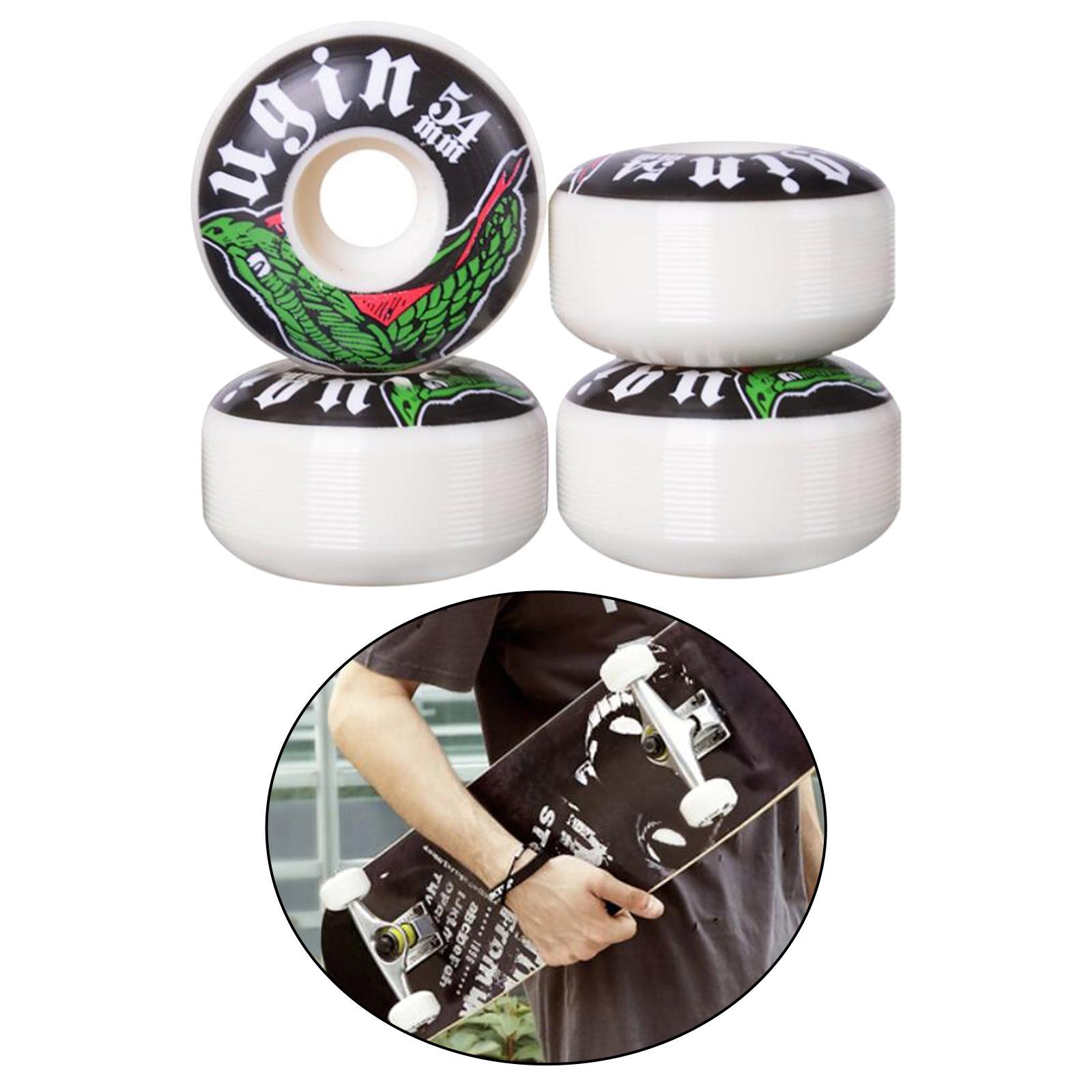 4Pcs PU Skateboard Wheels 54x32mm Longboard Skate Board Roller Wheel