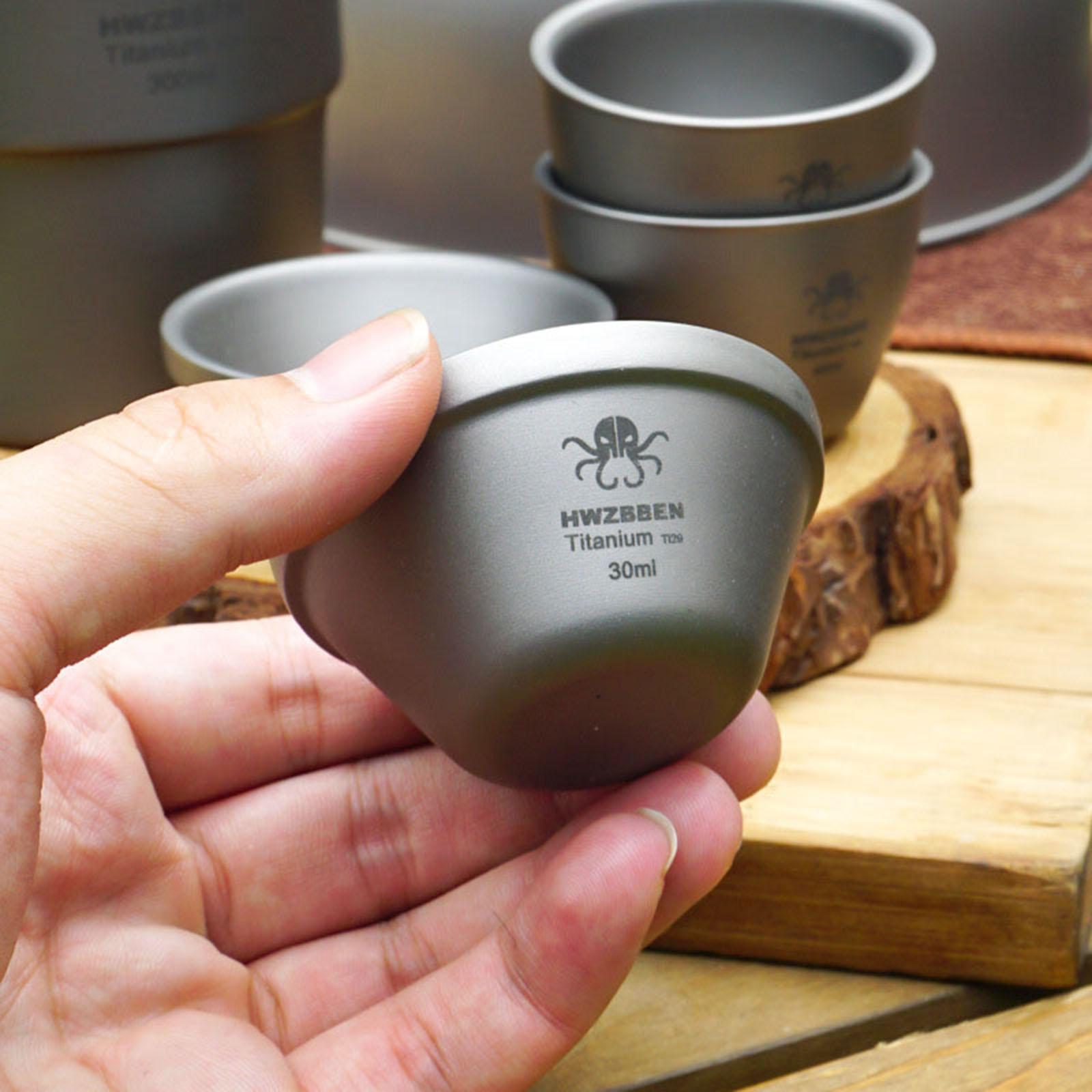 Titanium Cup Double Wall Coffee Cups Liquor Cup Mug Beer Cup Tea Drink Cup for Camping Water