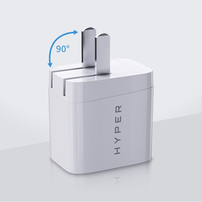 Sạc 2 Cổng HyperJuice (1 x USB-C Power Delivery 20W + 1 x USB-A Quick Charge 18W) Charger Small HJ205 - Hàng Chính Hãng