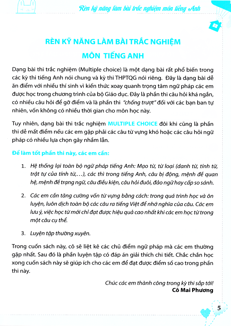 Rèn Kỹ Năng Làm Bài Trắc Nghiệm Môn Tiếng Anh (Tài Liệu Luyện Thi THPT Quốc Gia Đúng Chuẩn)