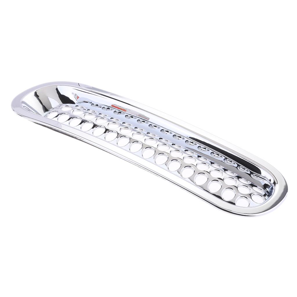 7 Pieces Chrome Car Front Grille Cover Insert Mesh Grill for Jeep Wrangler