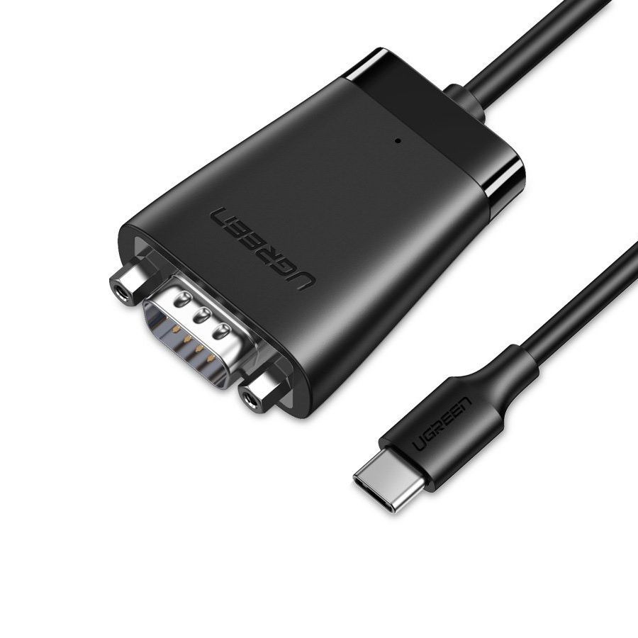 Cáp chuyển Usb C 2.0 ra Db9 Rs 232 cổng com 9 chân màu đen Ugreen 253UC70612CM 1.5M hàng chính hãng