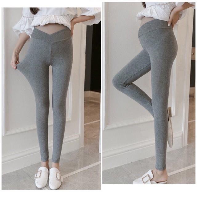 Quần bầu dài legging cạp chéo co giãn thoải mái hàng đẹp QB1111