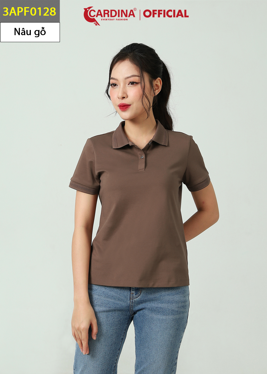 Áo Polo Nữ CARDINA Chất Cotton CVC Cao Cấp Áo Thun Cổ Bẻ Cộc Tay Mềm Mại Thoáng Mát 3APF01