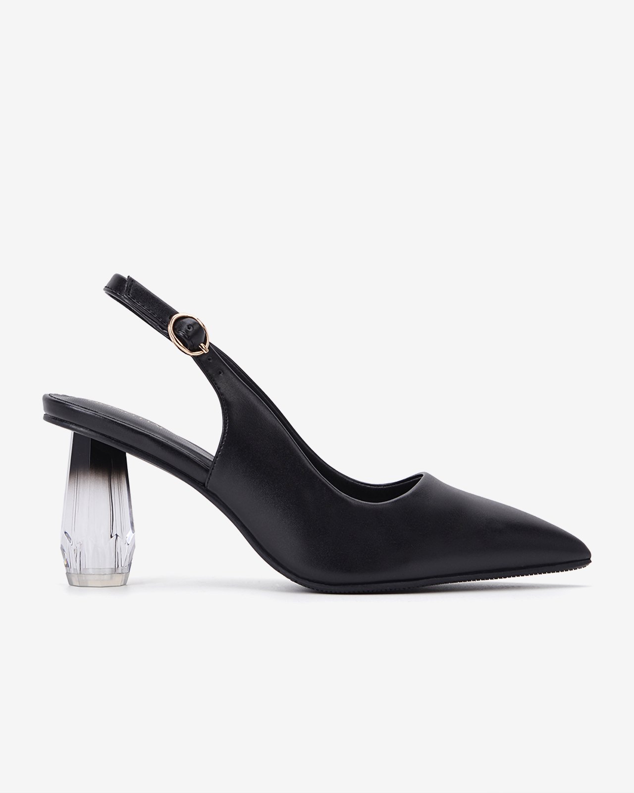 Giày cao gót nữ Đông Hải thiết kế Slingback mũi nhọn sành điệu đính gót kim cương  cao 7cm - G81I8