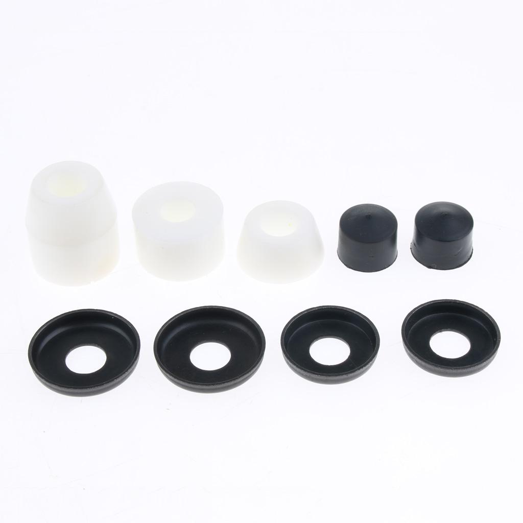 2xSkateboard Rebuild Kit Bushings Washers Pivot Cups for 2 Trucks 5in White