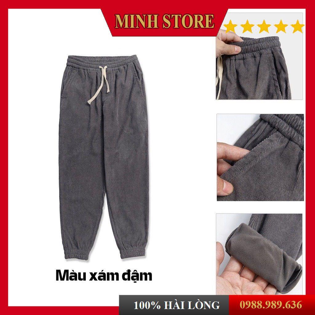 Quần jogger nam nữ chất Nhung tăm co dãn trẻ trung, Jogger unisex thể thao phong cách cá tính JO06 - MS88