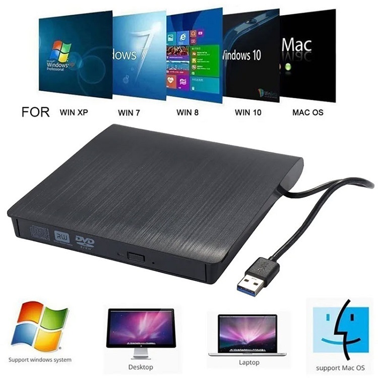 Ổ ghi DVD RW USB 3.0 gắn ngoài cho Máy Tính PC, Laptop