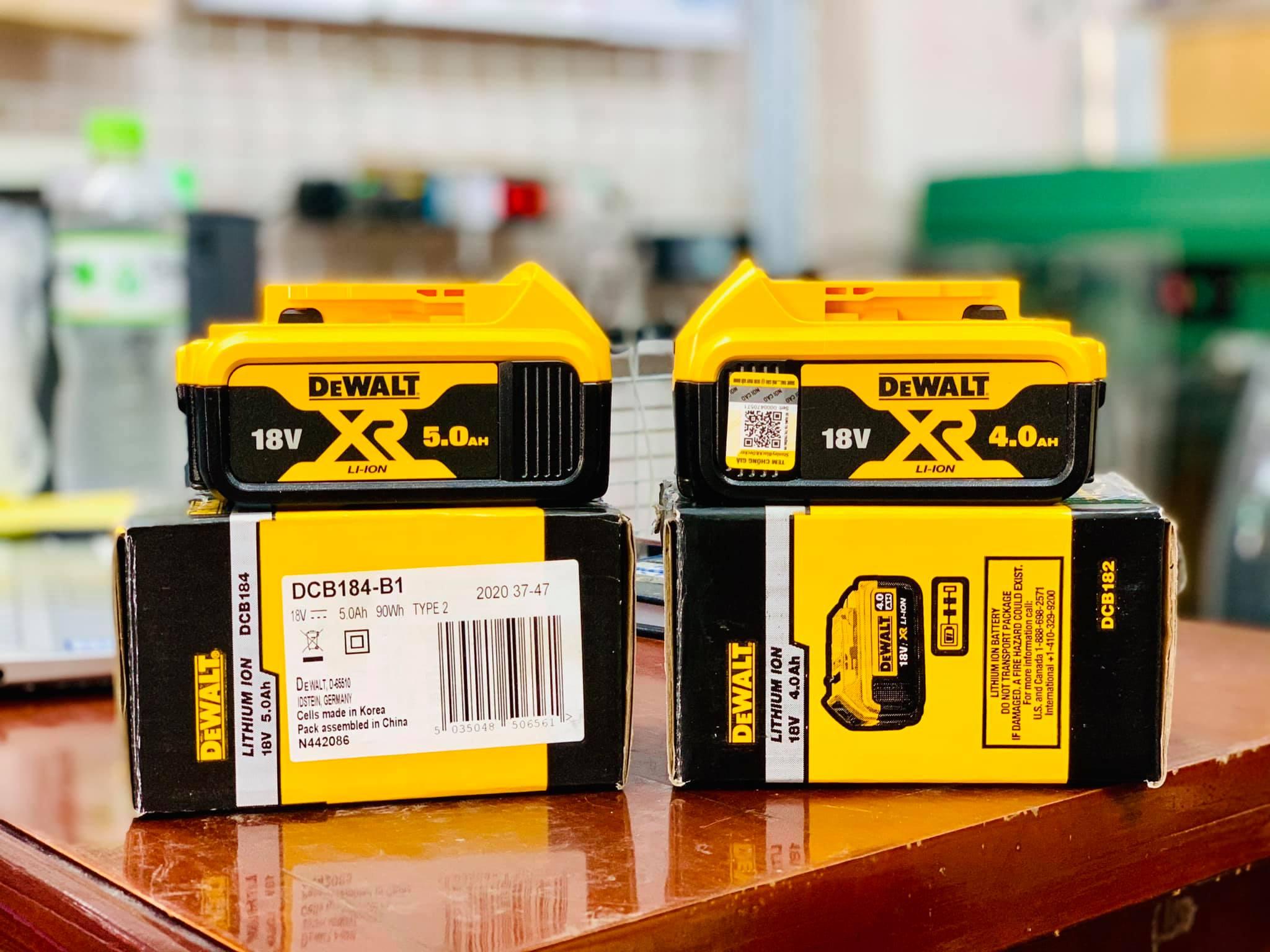 PIN CHO MÁY KHOAN 18V-5AH DEWALT DCB184-B1 - HÀNG CHÍNH HÃNG