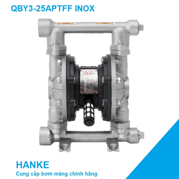 Bơm màng khí nén inox 1 in GODO QBY3-25APTFF