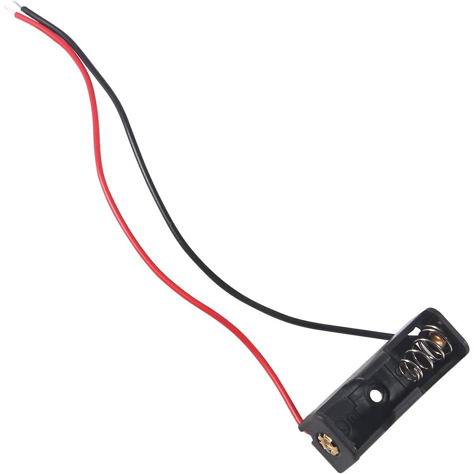 20 cái Giá đỡ pin A23 Giá đỡ pin 23A có dây dẫn Giá đỡ pin 12V Vỏ kẹp lò xo Vỏ nhựa màu đen Màu sắc: 20 cái