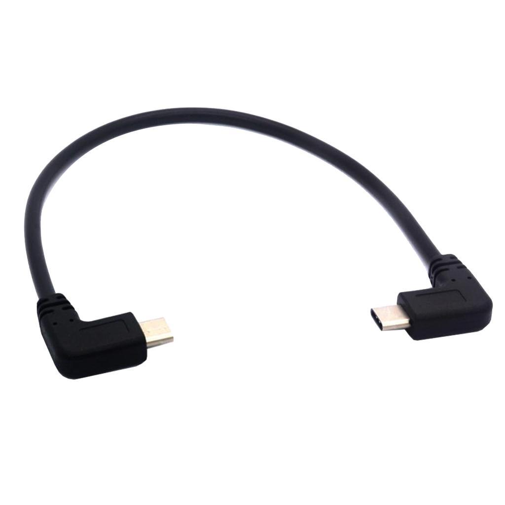 Type C USB 90 Degree Male to USB-C Male 24PIN Extension Cable Cord