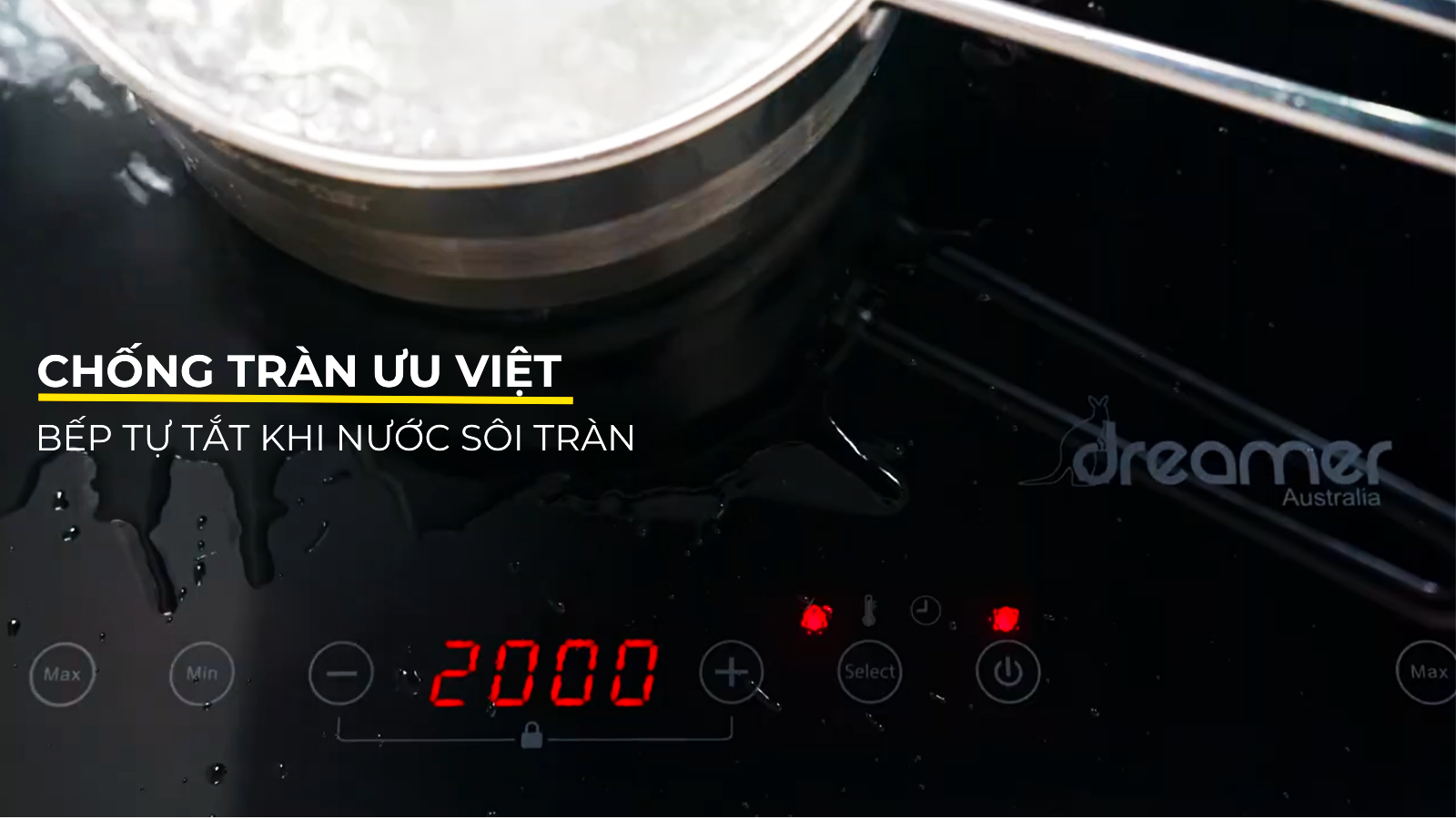 [Hàng Chính Hãng] Bếp Từ Dương Đôi DKA-DIC135G (Xám) Công Suất 3500W, Chống Tràn, Cảnh Báo Nhiệt Dư, Khóa Trẻ Em, Cảm Ứng Sensor Touch