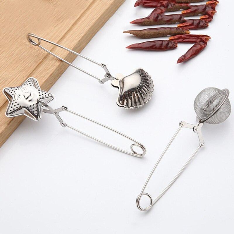 Tea Infuser Stainless Steel Line Handle Tea Ball Bulk Tea Filter Drip Handle Seasoning Tea Infuser Kitchen Accessories Gadgets
