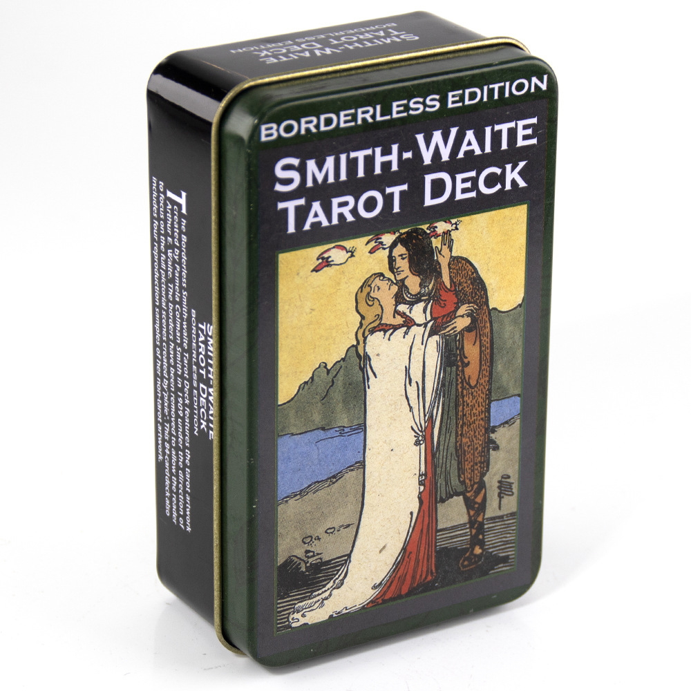 [Mạ Cạnh] Bộ Bài Smith Waite Tarot Borderless Edition Hộp Thiếc 78 Lá Đá Thanh Tẩy