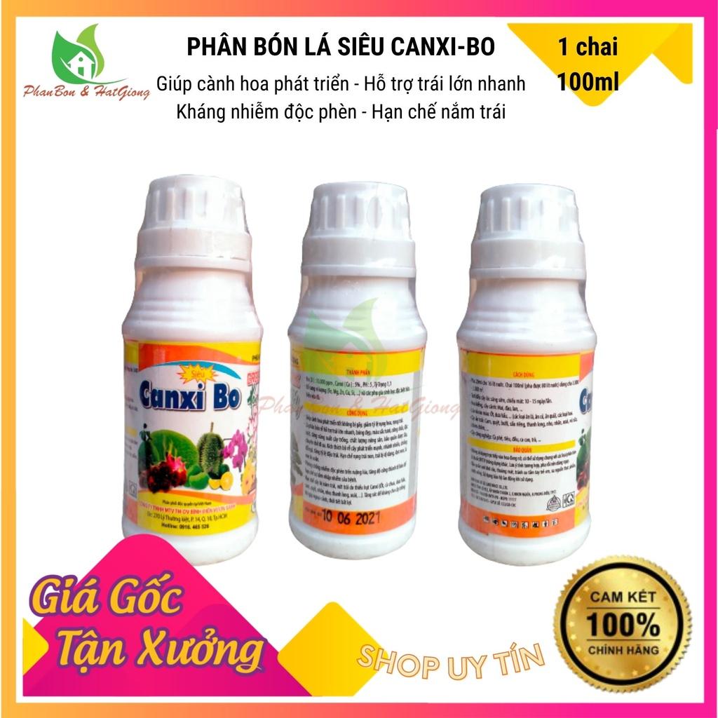 Phân Bón Lá Siêu Canxi Bo Chai 100ml - Sản phẩm của Bình Điền Vươn Xanh - Shop Phân Bón và Hạt Giống