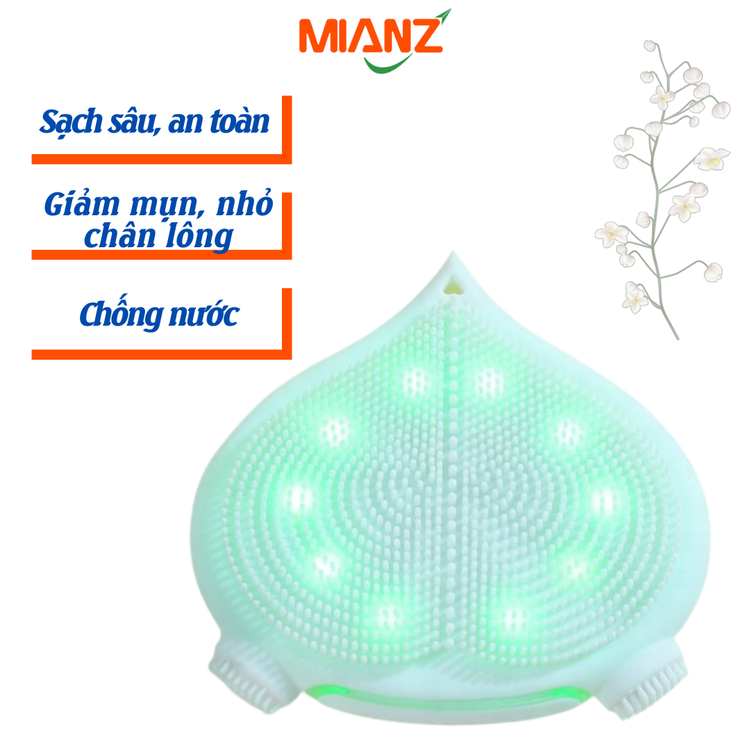 Máy rửa mặt đa năng kiêm lược gội massage đầu MIANZ - Làm sạch mặt làm sạch lớp trang điểm kèm lược gội giảm dầu thừa trên tóc