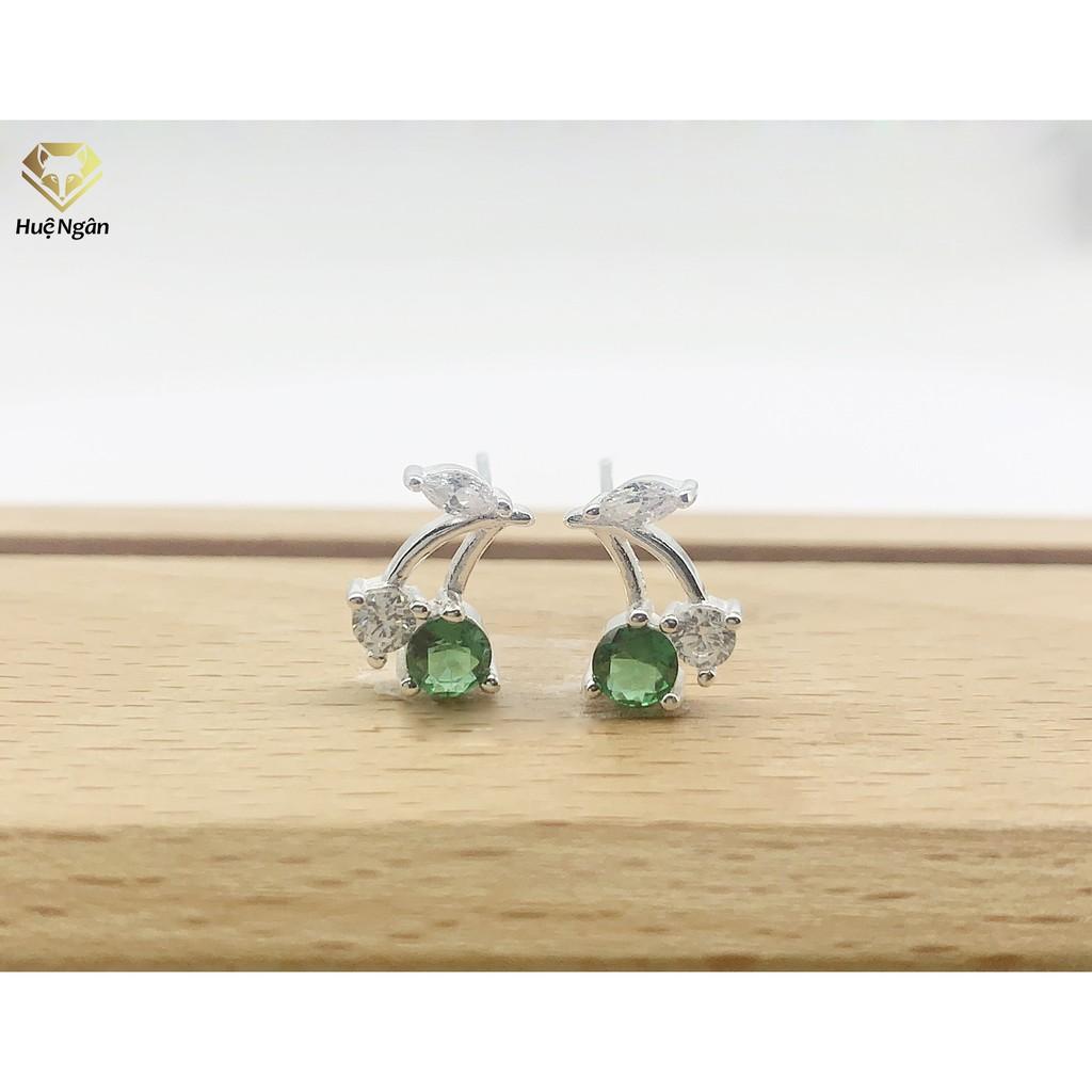 Bông tai bạc Ý 925 Huệ Ngân - Cherry xinh RYE140911