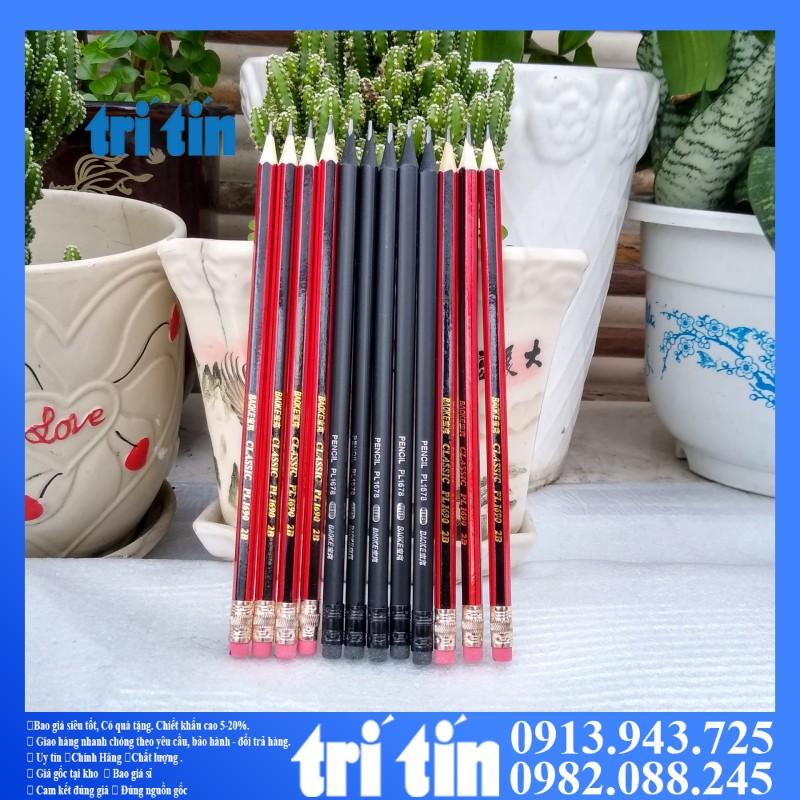 Bút chì gỗ 2B/HB thân lục giác kèm tẩy Classic BAOKE
