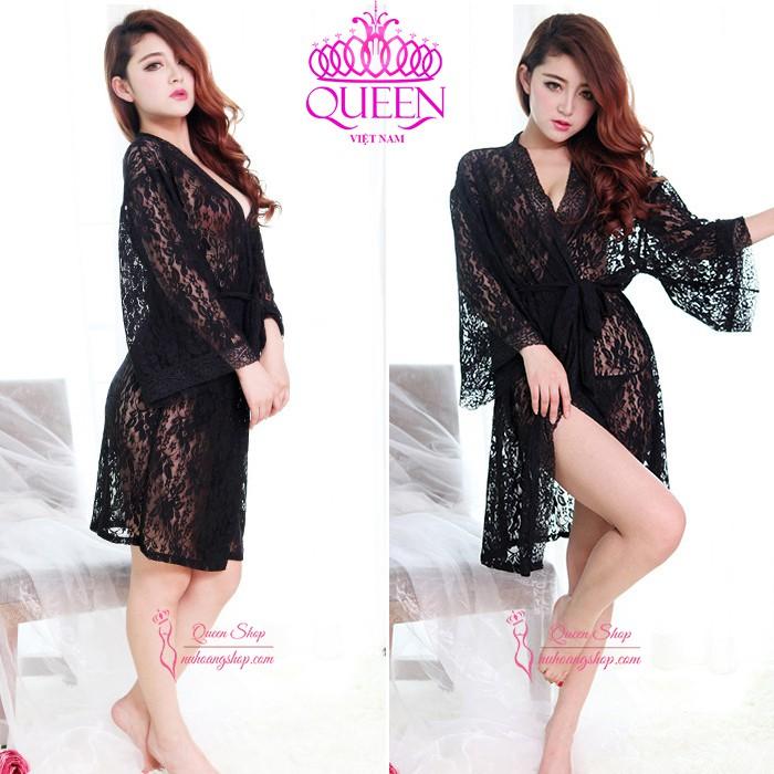 Set áo choàng gợi cảm VNS303- Áo choàng kèm đồ lót Cao cấp