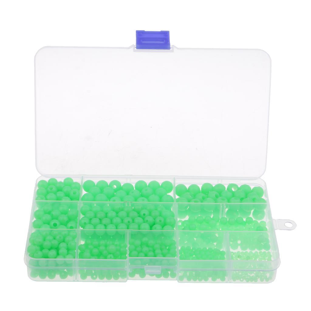 Fishing Beads Assorted,Fishing Tackle Plastic Mix Color Luminous Glow Fishing Beads Kit