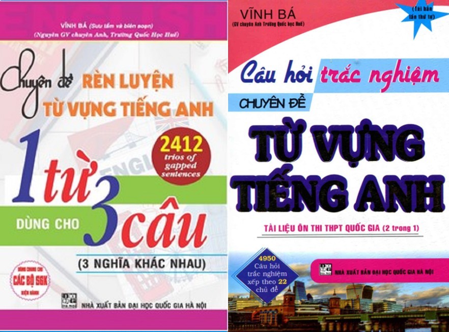Combo Chuyên Đề Rèn Luyện Từ Vựng Tiếng Anh 1 Từ Dùng Cho 3 Câu Câu Hỏi Trắc Nghiệm Chuyên Đề Từ Vựng Tiếng Anh Bộ 2 Cuốn - Ha