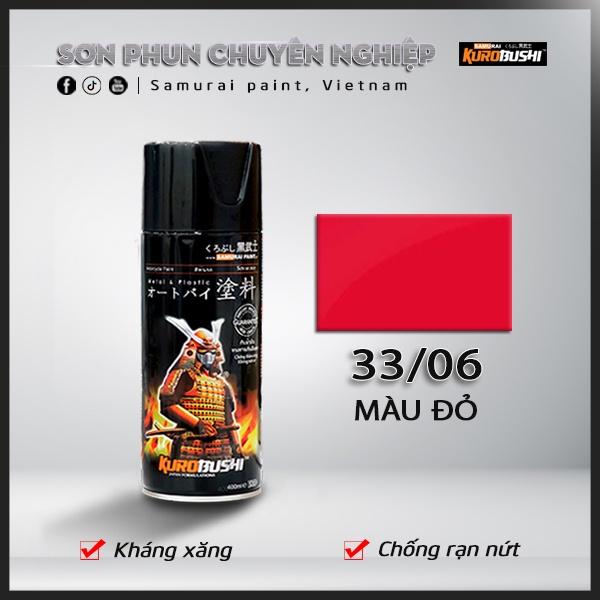 Sơn xịt Samurai Kurobushi - MÀU ĐỎ 06 (400ml)