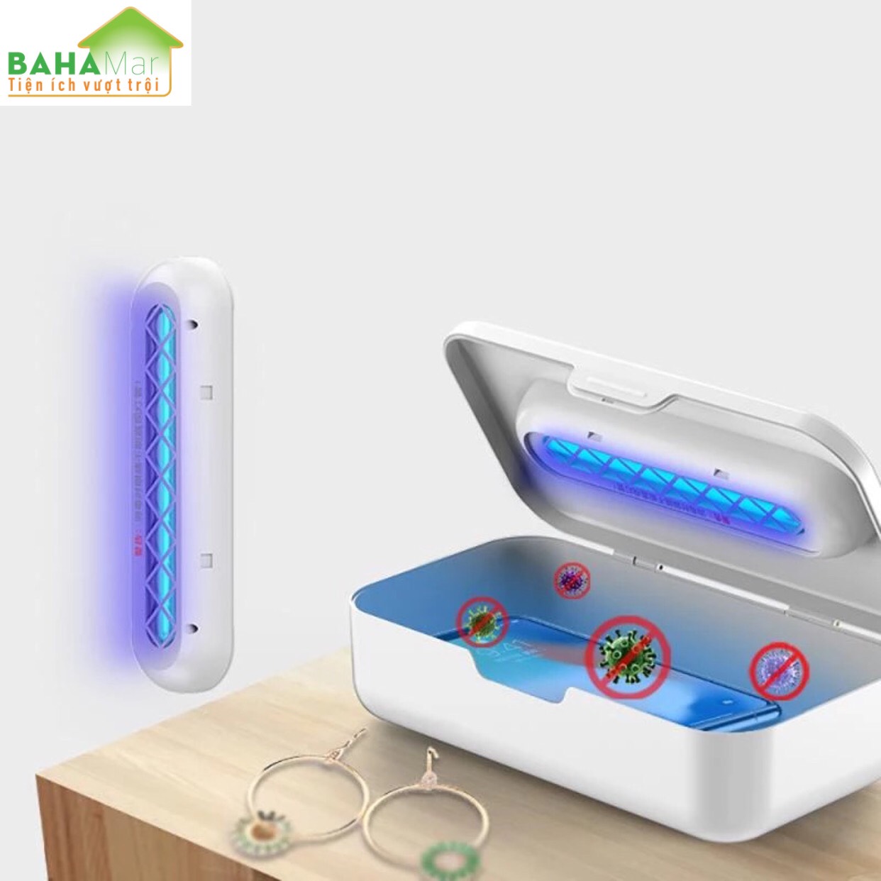 HỘP THANH LỌC KHỬ KHUẨN ĐỒ DÙNG, ĐỒ CHƠI, ĐỒ LÓT BẰNG ĐÈN OZONE VÀ TIA UV "BAHAMAR" có hai chức năng tinh lọc tia cực tím và ozone, thanh lọc khả năng mạnh hơn, cho bạn bảo vệ kép.