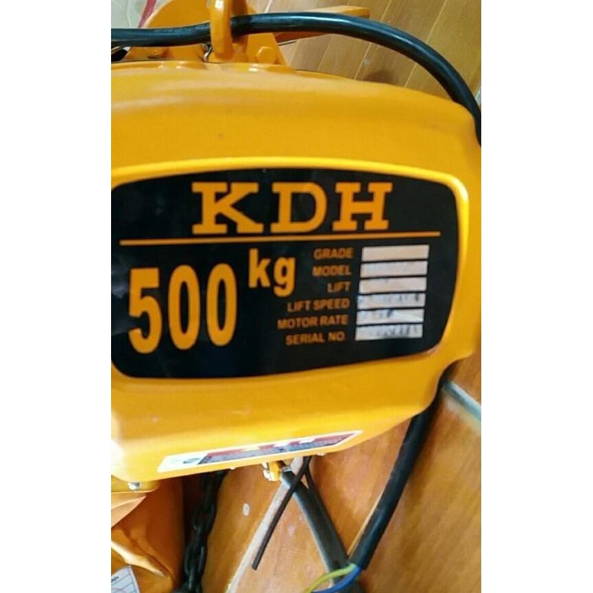 PALANG XÍCH ĐIỆN KDH 0.5T/ xích 6M - Palang điện 380v- 500Kg - Xích 6M KDH (cố định không rùa di chuyển)