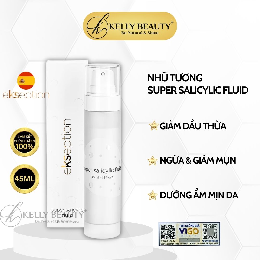 Nhũ Tương Giảm Dầu Thừa và Giảm Mụn ekseption Super Salicylic Fluid | Kelly Beauty
