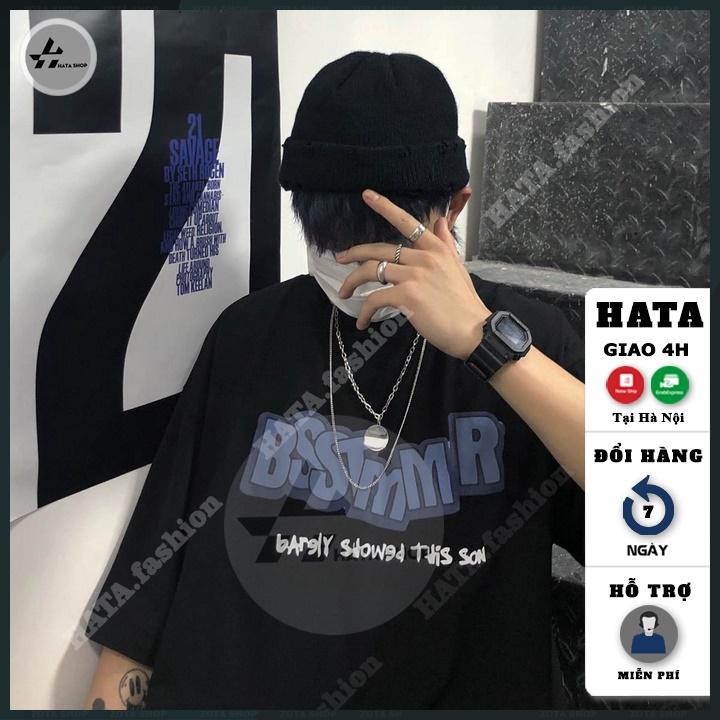 Áo thun unisex tay lỡ, Áo thun unisex nam nữ HATA Fashion in hình cute chất mát mịn mã ZQ52