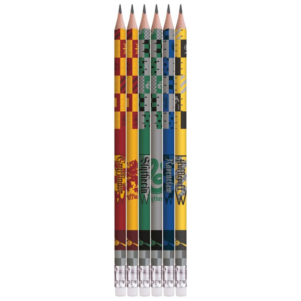Vỉ 6 Bút Chì HB Có Gôm Harry Potter - Maped