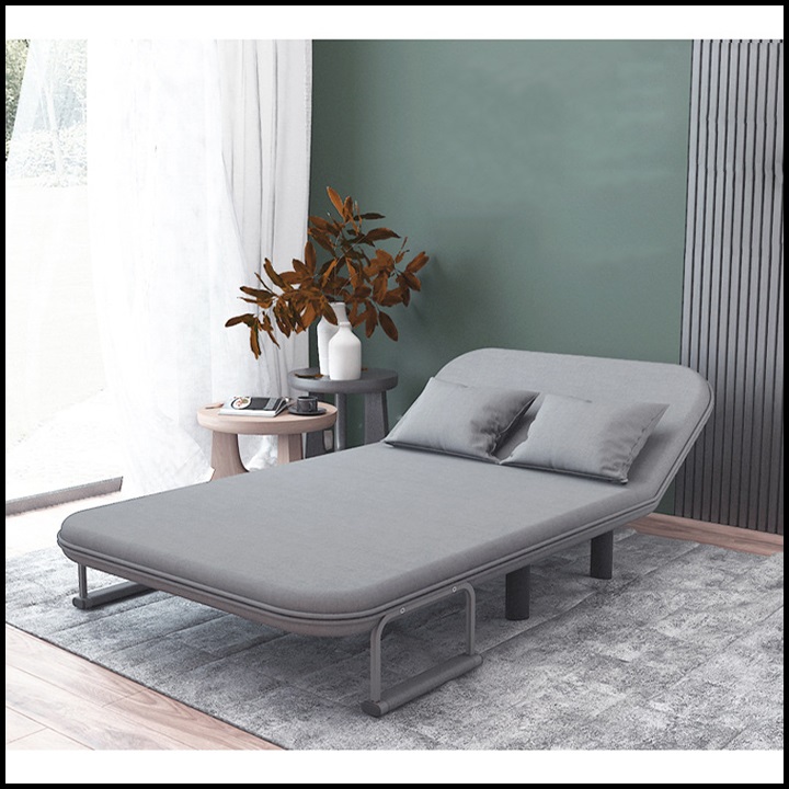 Giường sofa gấp gọn thành ghế sofa. Ghế sofa giường phong cách Hàn Quốc, khung sườn thép chịu lực chắc chắn với nhiều chế độ ngả lưng.