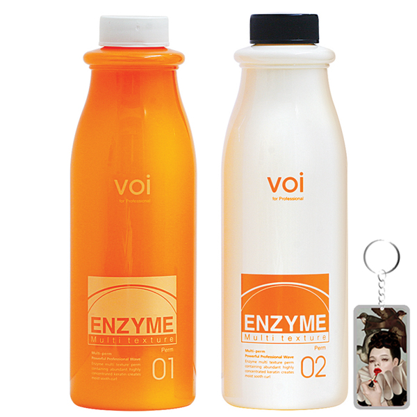 Thuốc Uốn Tóc Thảo Dược Đa Năng Enzyme Multi Texture 2x500ml Tặng móc khoá