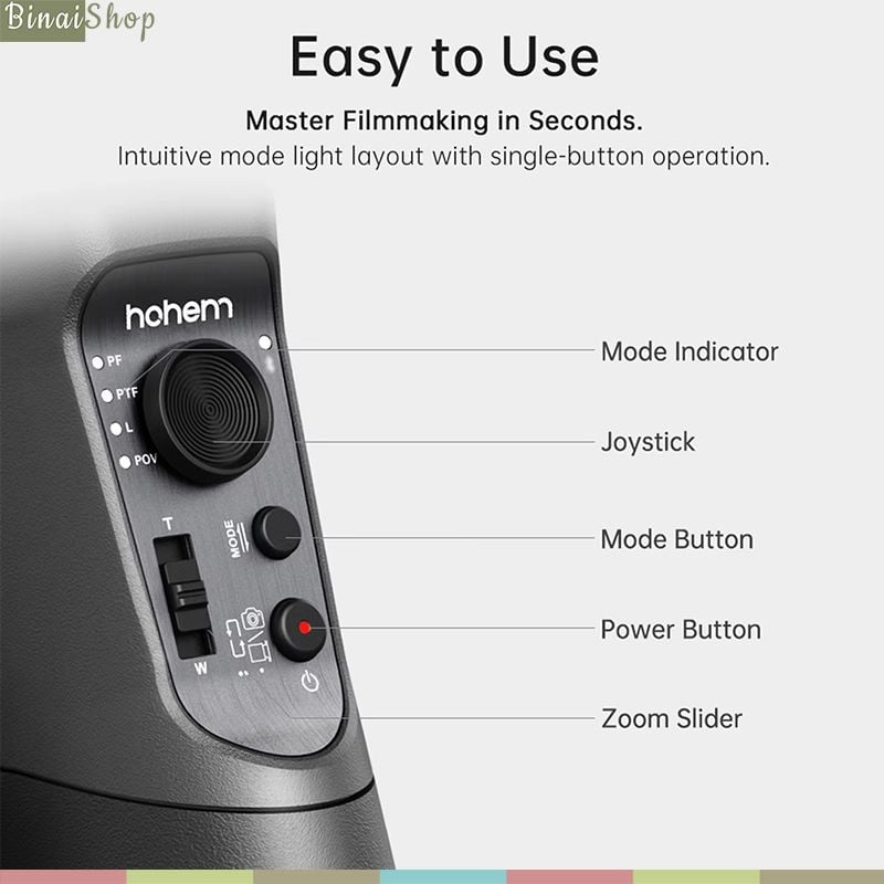 Hohem ISteady Mobile + (New Version) - Gimbal Chống Rung Dành Cho Điện Thoại, Nhận Diện Khuôn Mặt, Theo Dõi Chuyển Động, Hoạt Động 13 Giờ