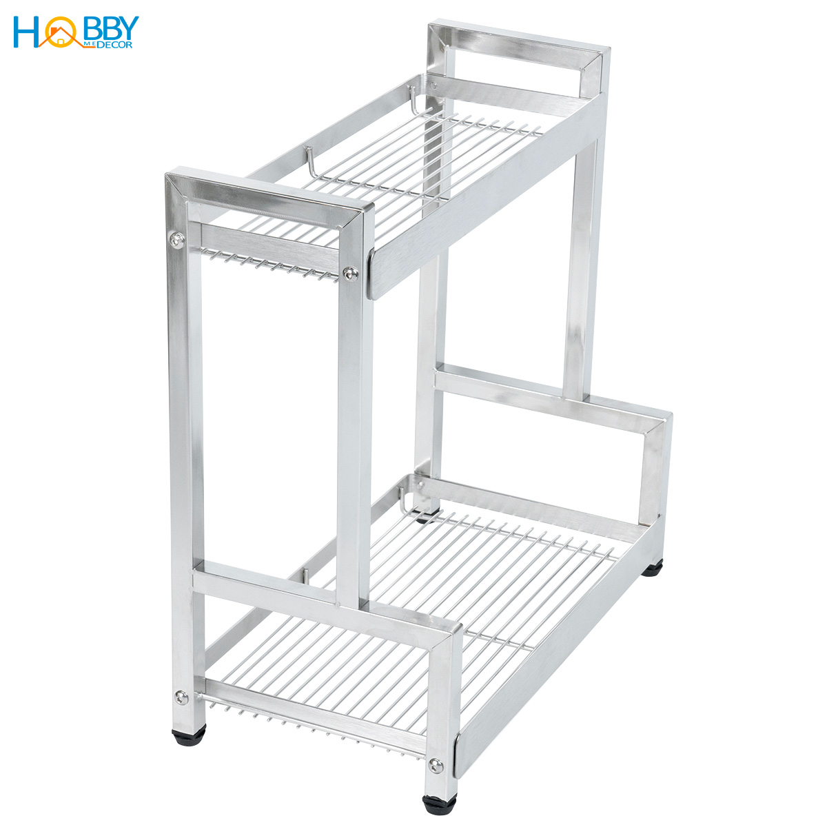 Kệ đựng gia vị nhà bếp 2 tầng Inox 304 đa năng Hobby home decor GV2TN