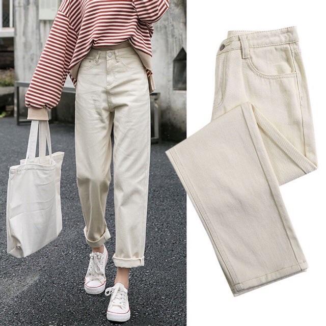 QUẦN BAGGY MÀU BE HÀNG NHẬP QC ULZZANG- ảnh thật shop chụp