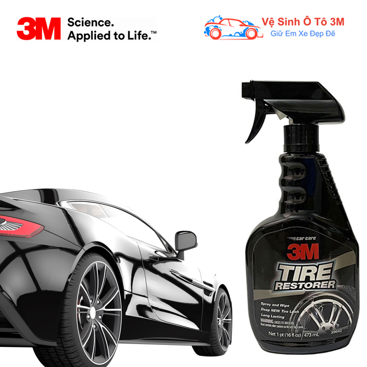 Chai Xịt Bảo Dưỡng Và Phủ Bóng Lốp Xe 3M Tyre Restorer 39042 437ml