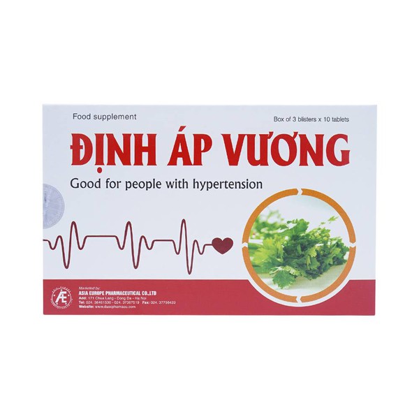 Thực phẩm bảo vệ sức khỏe Định Áp Vương giúp ổn định huyết áp