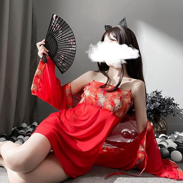 Cosplay cổ trang Trung Quốc ren họa tiết sexy đáng yêu váy ngủ kèm áo choàng cổ điển / chụp ảnh cosplay BIKI HOUSE N784